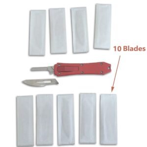 Scalpel Utility Knife With 10 Blade Knife Red Box Cutter - Image 2