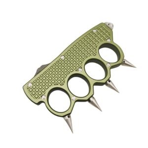 5.25inch OTF Top MACHINED KNUCKLE TRENCH AUTOMATIC KNIFE MATTE GREEN - Image 4