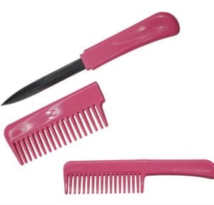 Hidden Self Defense Weopens Comb Knife Pink