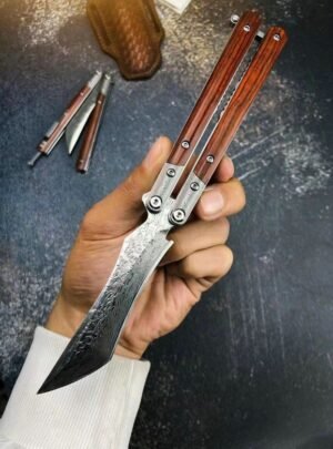 Wuji butterfly knife Damascus steel - Image 2