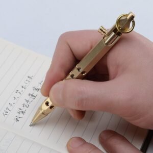 Brass Tactical Pen Handmade Machine Gun Pen - Image 6