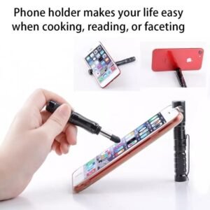 Multifunctional Tactical Pen Mobile Phone Holder Tactical Self-Defense Pen Touch Screen Pen Outdoor Survival Tool With Compass - Image 2
