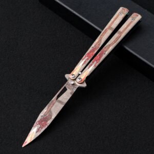Unsharpened butterfly practice knife color butterfly knife outdoor multi-function folding knife swing - Image 10