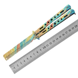 CSGO butterfly knife CS butterfly knife novice practice knife butterfly comb toy practice knife full steel unsharpened - Image 12
