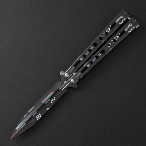 Butterfly knife CSGO butterfly knife unsharpened all-steel butterfly knife sling knife folding knife butterfly knife trainer practice knife - Image 11