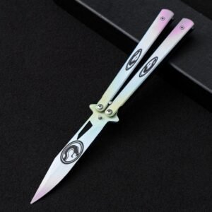 Unsharpened butterfly practice knife color butterfly knife outdoor multi-function folding knife swing - Image 9