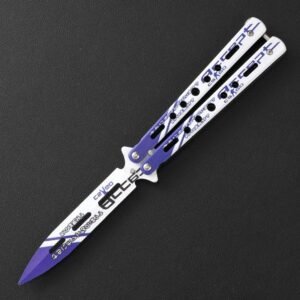 Butterfly knife CSGO butterfly knife unsharpened all-steel butterfly knife sling knife folding knife butterfly knife trainer practice knife - Image 7