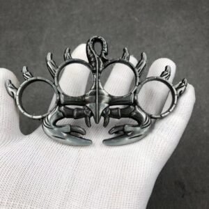 Fiberglass alloy knuckle four-finger self-defense weapon four-finger self-defense hand brace aluminum alloy self-defense equipment hand brace - Image 12