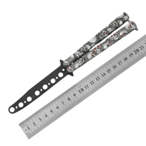 CSGO butterfly knife CS butterfly knife novice practice knife butterfly comb toy practice knife full steel unsharpened - Image 5