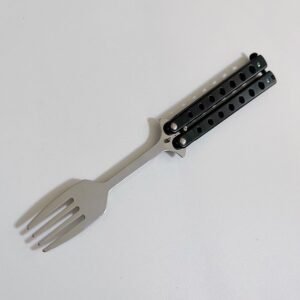 Balisong Spoon Butterfly Training Knife Practice Knife Throwing Carry Soup Spoon Fork - Image 5