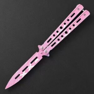 Butterfly knife CSGO butterfly knife unsharpened all-steel butterfly knife sling knife folding knife butterfly knife trainer practice knife - Image 3