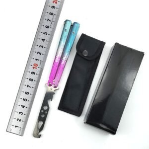 Butterfly practice knife ice flower unsharpened portable fancy outdoor