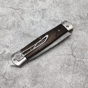 Forged Damascus Steel Folding Knife - Image 3