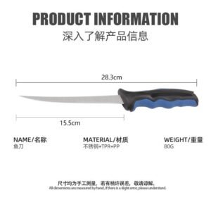 6 inch outdoor fishing bendable filet knife - Image 2