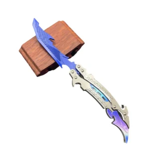 Call of Duty game peripheral lightning flame shadow metal butterfly knife unsharpened - Image 3