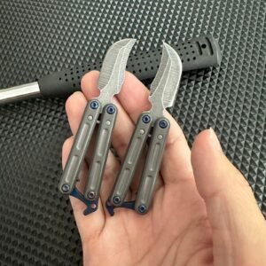 Mini Butterfly Knife Mini Balisong​ Tainless Steel Practice Knife Key Sharp Fruit Knife - Image 2