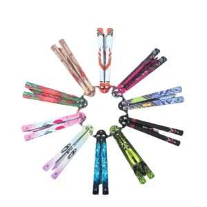 Unsharpened butterfly practice knife color butterfly knife outdoor multi-function folding knife swing - Image 3