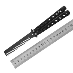 CSGO butterfly knife CS butterfly knife novice practice knife butterfly comb toy practice knife full steel unsharpened - Image 15