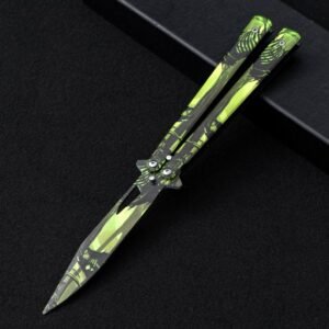 Unsharpened butterfly practice knife color butterfly knife outdoor multi-function folding knife swing - Image 12