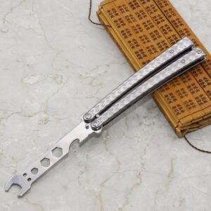 Wrench butterfly practice folding knife CSGO butterfly tool training unbladed butterfly knife tool - Image 4