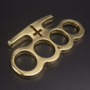 Cross shape outdoor self-defense brass knuckles EDC pocket tool - Image 3