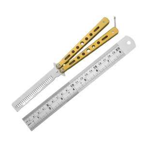 CSGO butterfly knife CS butterfly knife novice practice knife butterfly comb toy practice knife full steel unsharpened - Image 14