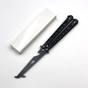 All-steel multifunctional butterfly swing knife unsharpened folding practice knife - Image 3