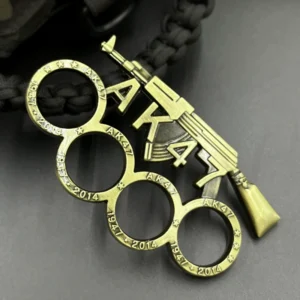 Car equipment AK47 four-finger tiger hand buckle tiger finger boxing gloves fist buckle travel practice bracelet four-finger ring tiger - Image 2
