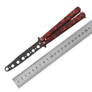 CSGO butterfly knife CS butterfly knife novice practice knife butterfly comb toy practice knife full steel unsharpened - Image 3