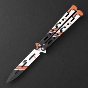Butterfly knife CSGO butterfly knife unsharpened all-steel butterfly knife sling knife folding knife butterfly knife trainer practice knife - Image 5