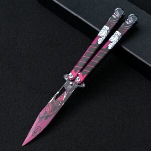 Unsharpened butterfly practice knife color butterfly knife outdoor multi-function folding knife swing - Image 6
