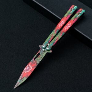 Unsharpened butterfly practice knife color butterfly knife outdoor multi-function folding knife swing - Image 8
