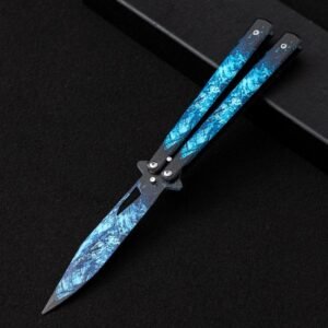 Unsharpened butterfly practice knife color butterfly knife outdoor multi-function folding knife swing - Image 4