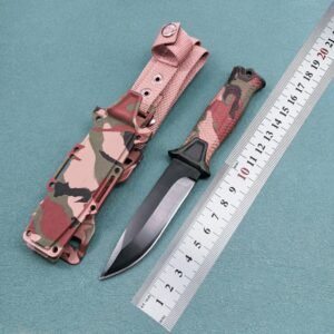 Camouflage high hardness infantry hunting knife outdoor camping knife self-defense - Image 2