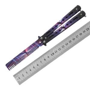 CSGO butterfly knife CS butterfly knife novice practice knife butterfly comb toy practice knife full steel unsharpened - Image 17