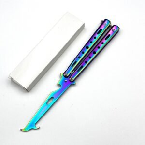 All-steel multifunctional butterfly swing knife unsharpened folding practice knife - Image 4