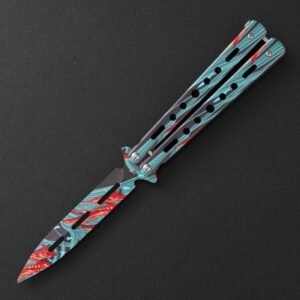 Butterfly knife CSGO butterfly knife unsharpened all-steel butterfly knife sling knife folding knife butterfly knife trainer practice knife - Image 6