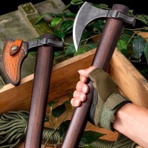 Handcrafted Axe Tactical Survival Outdoor Axe Camping Equipment Chopping Wood Ax Logging Mountain Multiuse Hand Tools Lumberjack