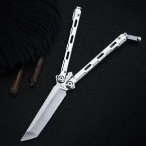 New Professional Butterfly KnifePractice Folding KnifeFolding KnifeThrowing KnifeTraining ToolUnbladed - Image 2