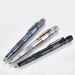 Multi Functional Customized Logo Outdoor Tactical Metal Ballpoint Pen with Led Light - Image 2