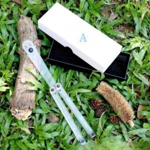 Transparent Butterfly Knife Uncut Training Knife Folding Knife Flinging Knife Plastic pc Squid Smiley Joker - Image 3