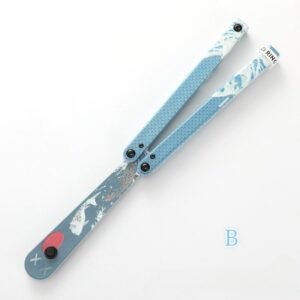 Butterfly Knife Flip Hand Knife Fancy Plastic Knife Training Folding Knife Squid Safe No Open Edge - Image 4
