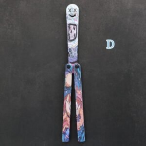 Butterfly Knife Flip Hand Knife Training Folding Knife Squid Safe No Open Edge - Image 5