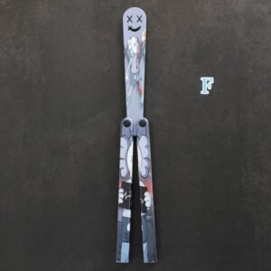 Butterfly Knife Flip Hand Knife Training Folding Knife Squid Safe No Open Edge - Image 7