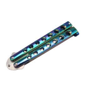 High Quality Helix Butterfly Balisong Knife RAINBOW - Image 2